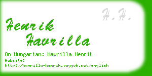 henrik havrilla business card